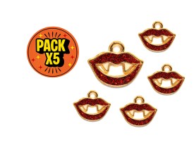 Dije Esmaltado Colmillos Brillantes